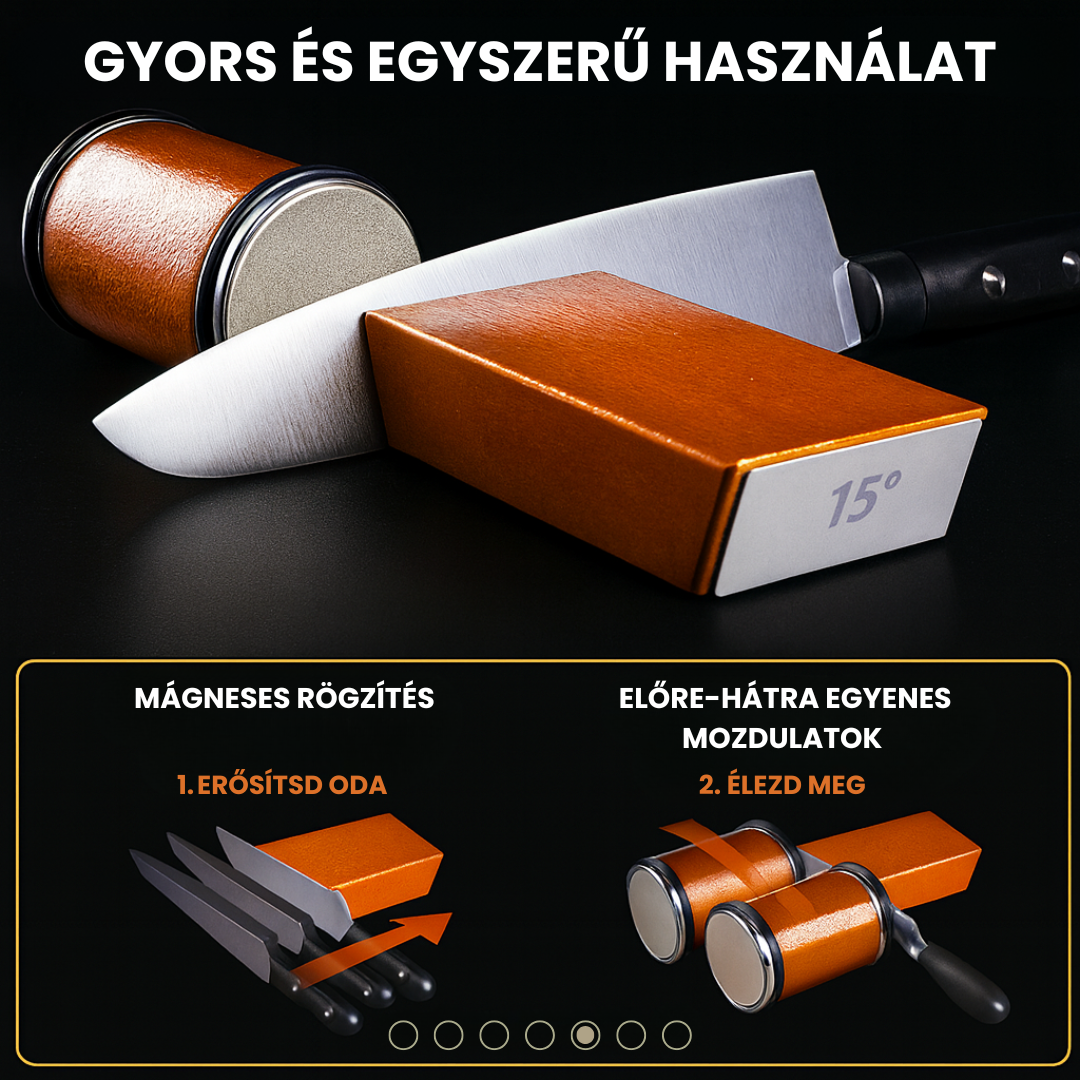 Gyémánt Tárcsás Késélező PRO Modell - Morvix